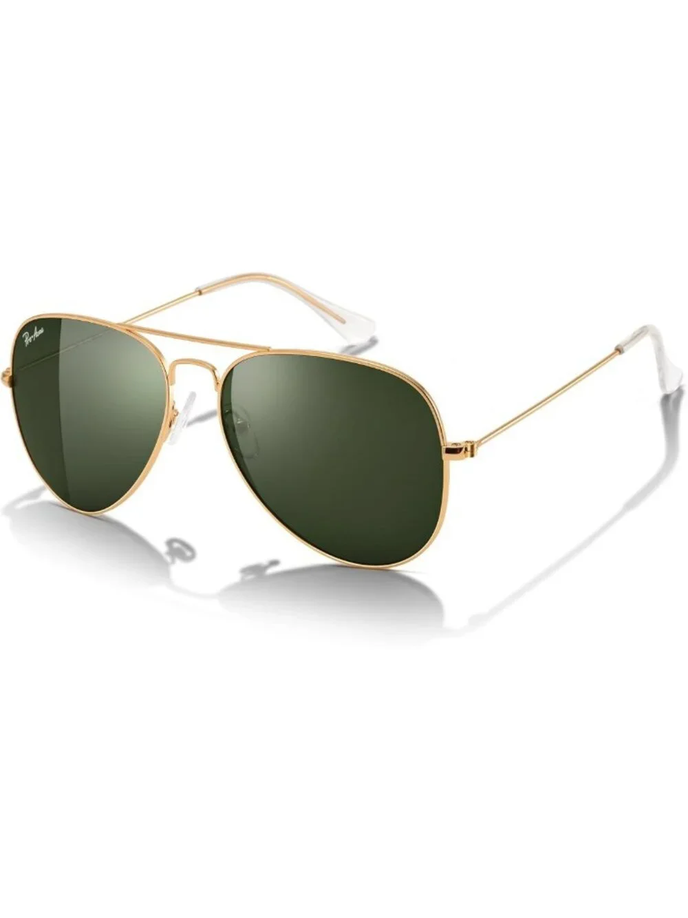 Stylish Polarized Green Aviator Sunglasses | Metal Frame | UV Protection